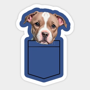 Breast Pocket Animal Dog Puppy American Stafford Sticker